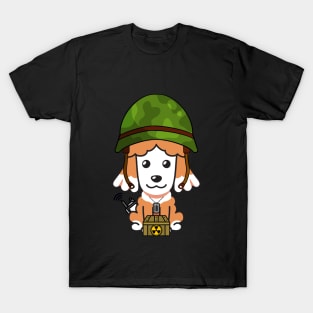 Cute Poodle is a soldier T-Shirt